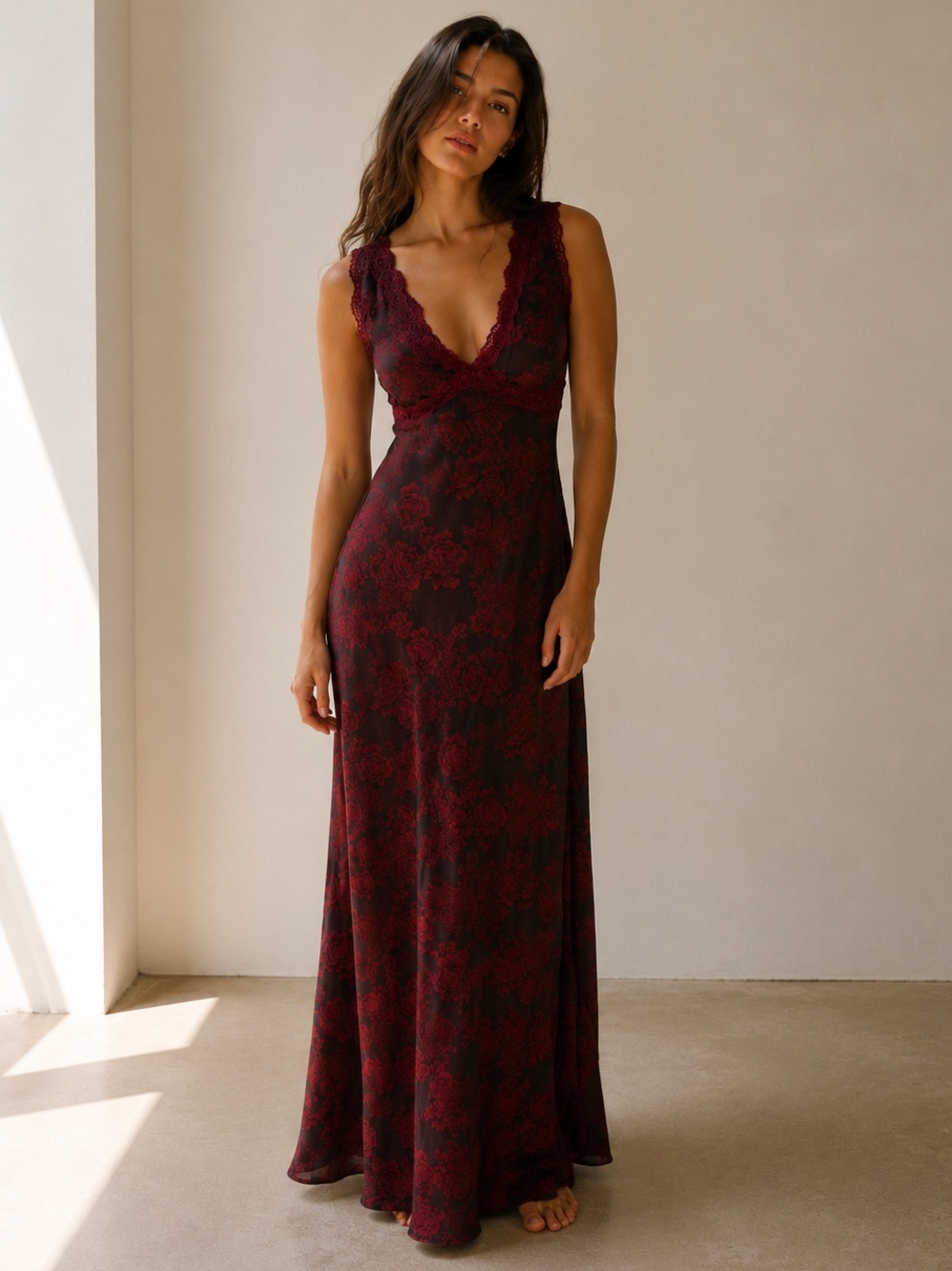 BNWT THIRTY THIRTY LA Lace Floral Maxi Dress